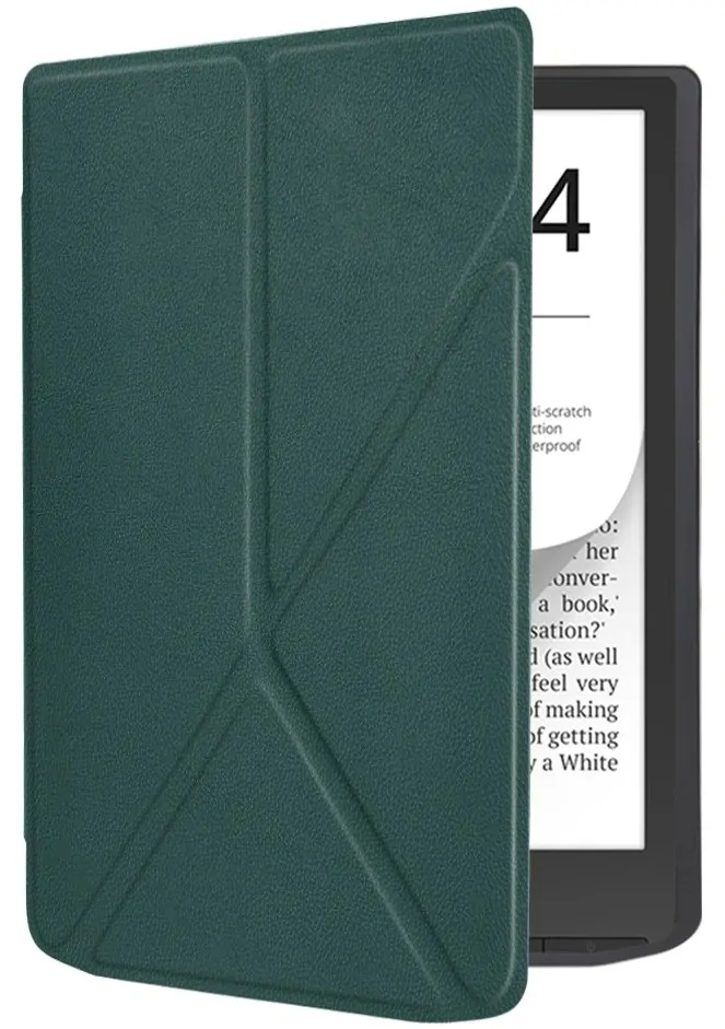 ARMORI STANDER S190, púzdro so stojanom Origami pre Pocketbook 743 G/C/K3 (InkPad4, Color 2, Color 3) - zelené