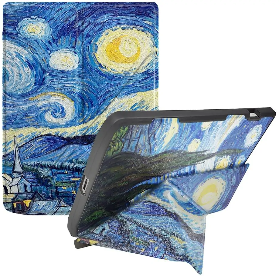 ARMORI STANDER S192, púzdro so stojanom Origami pre Pocketbook 743 G/C/K3 (InkPad4, Color 2, Color 3) - motív Gogh