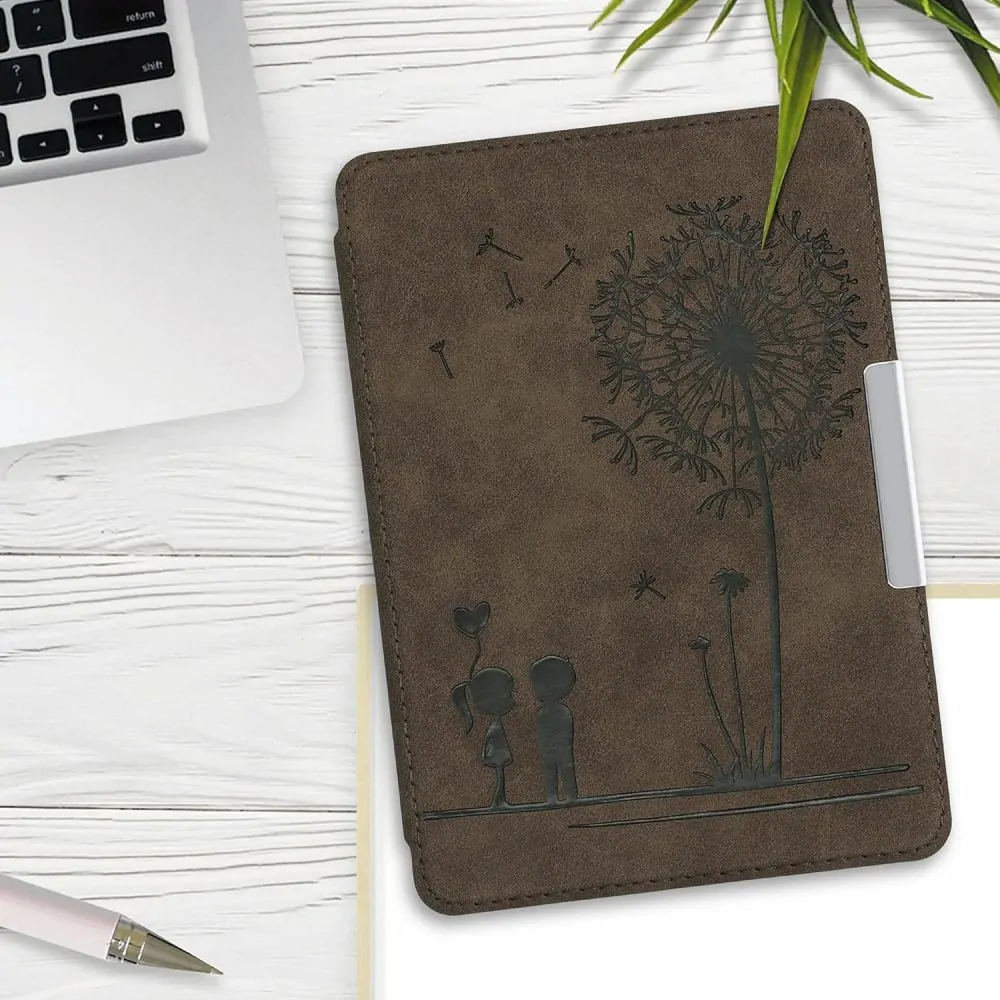 Puzdro KW Mobile Felt Dandelion Love - KW5492403 - pre Amazon Kindle Paperwhite 4 (2018) - hnedé
