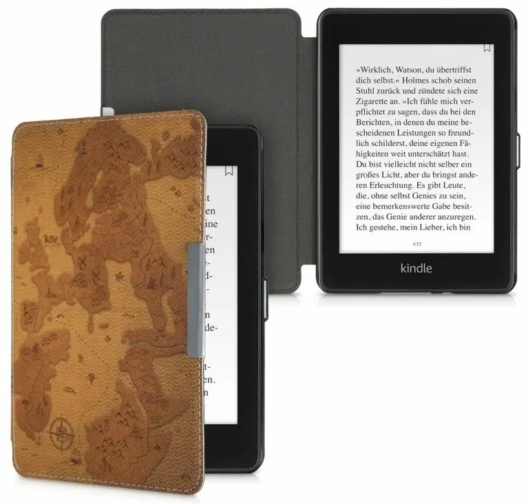 Púzdro KW Mobile - Retro Map - KW4664428 - pre Amazon Kindle Paperwhite 4 (2018) - viacfarebné