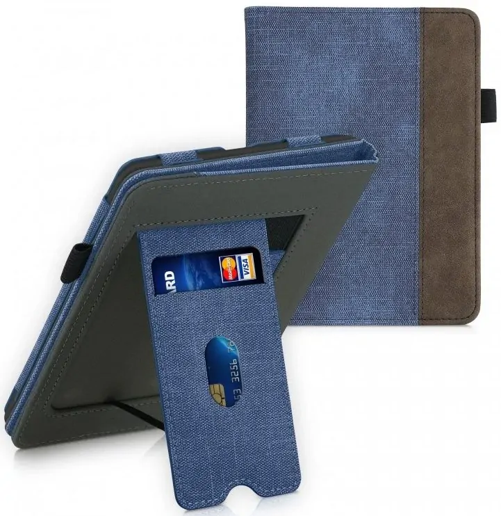 Púzdro KW Mobile Double Leather - KW5626103 - pre Amazon Kindle Paperwhite 5 (2021) - grey, denim