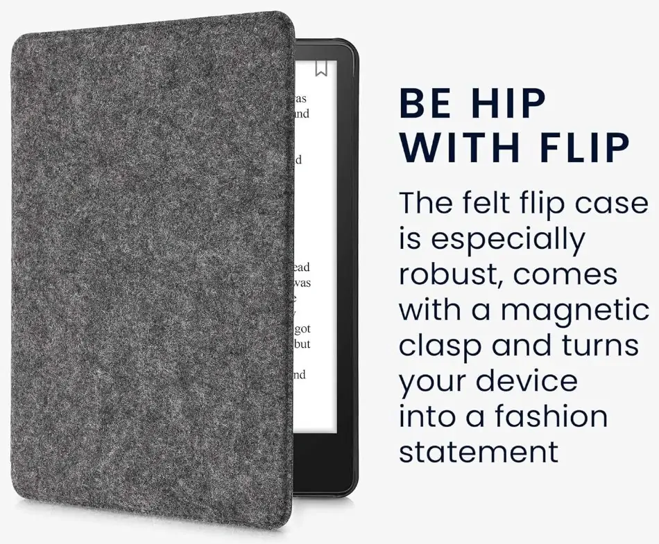 Puzdro KW Mobile Felt Fabric - KW5625919 - pre Amazon Kindle Paperwhite 5 (2021) - šedé