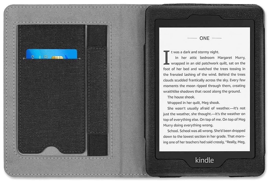 Puzdro Benello SK-01 na Amazon Kindle Paperwhite 1/2/3/4 - čierne (Charcoal Black)