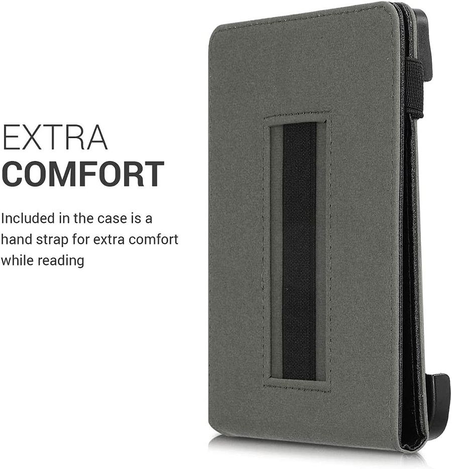 Púzdro KW Mobile - Case with Strap Stand - KW4728801 - pre Pocketbook 616/617/627/628/632/633 - farba čierna