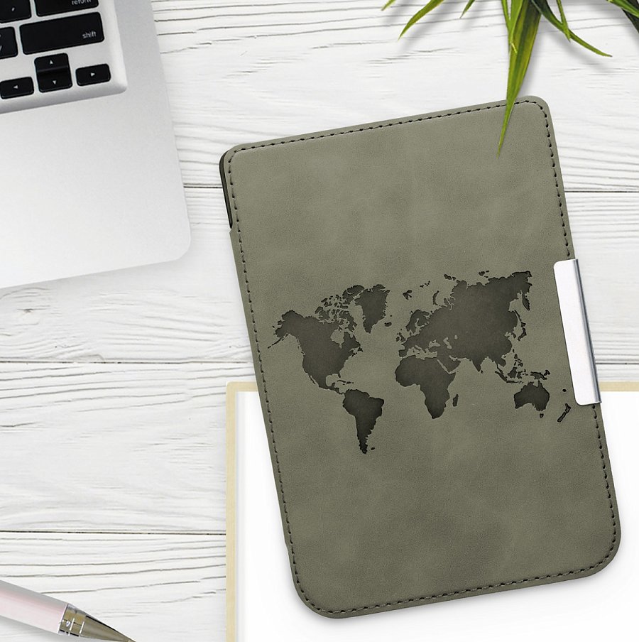 Puzdro KW Mobile - Travel Outline - KW5022807 - pre Pocketbook 616/617/627/628/632/633 - šedé
