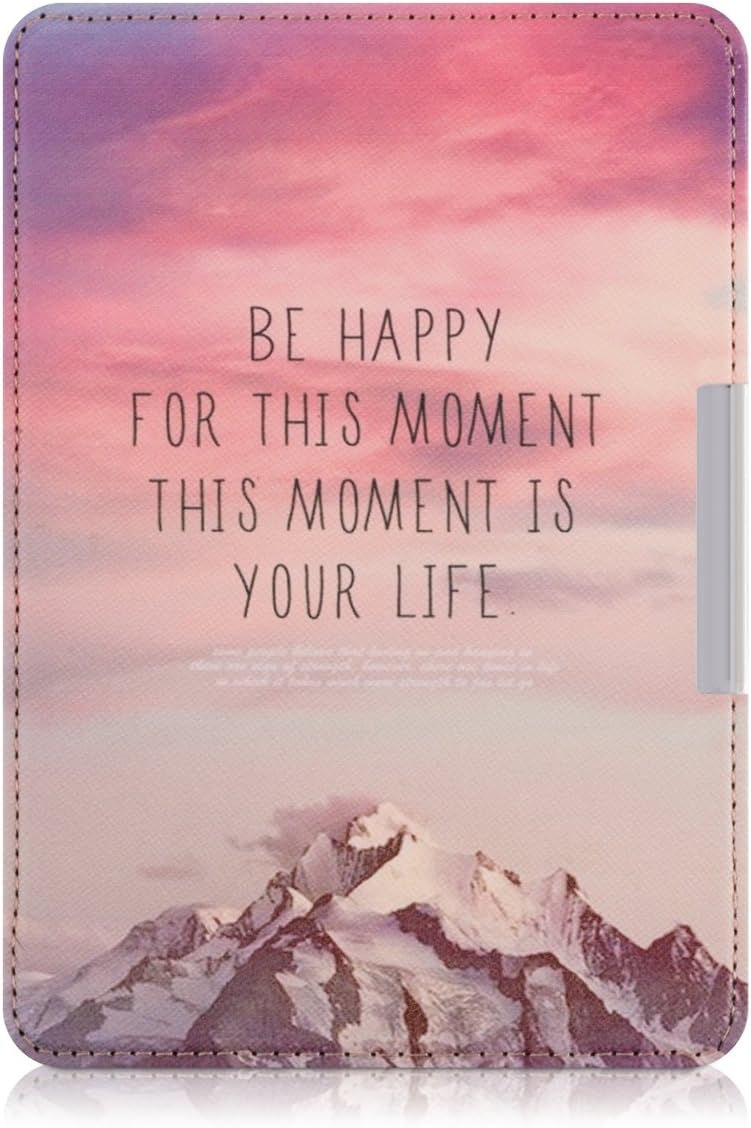 Puzdro KW Mobile - Be Happy - KW2811806 - pre Amazon Kindle Paperwhite 1/2/3 - fialové