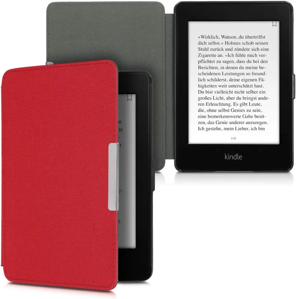 Púzdro KW Mobile - Nylon Book - KW4948709 - pre Amazon Kindle Paperwhite 1/2/3 - červené