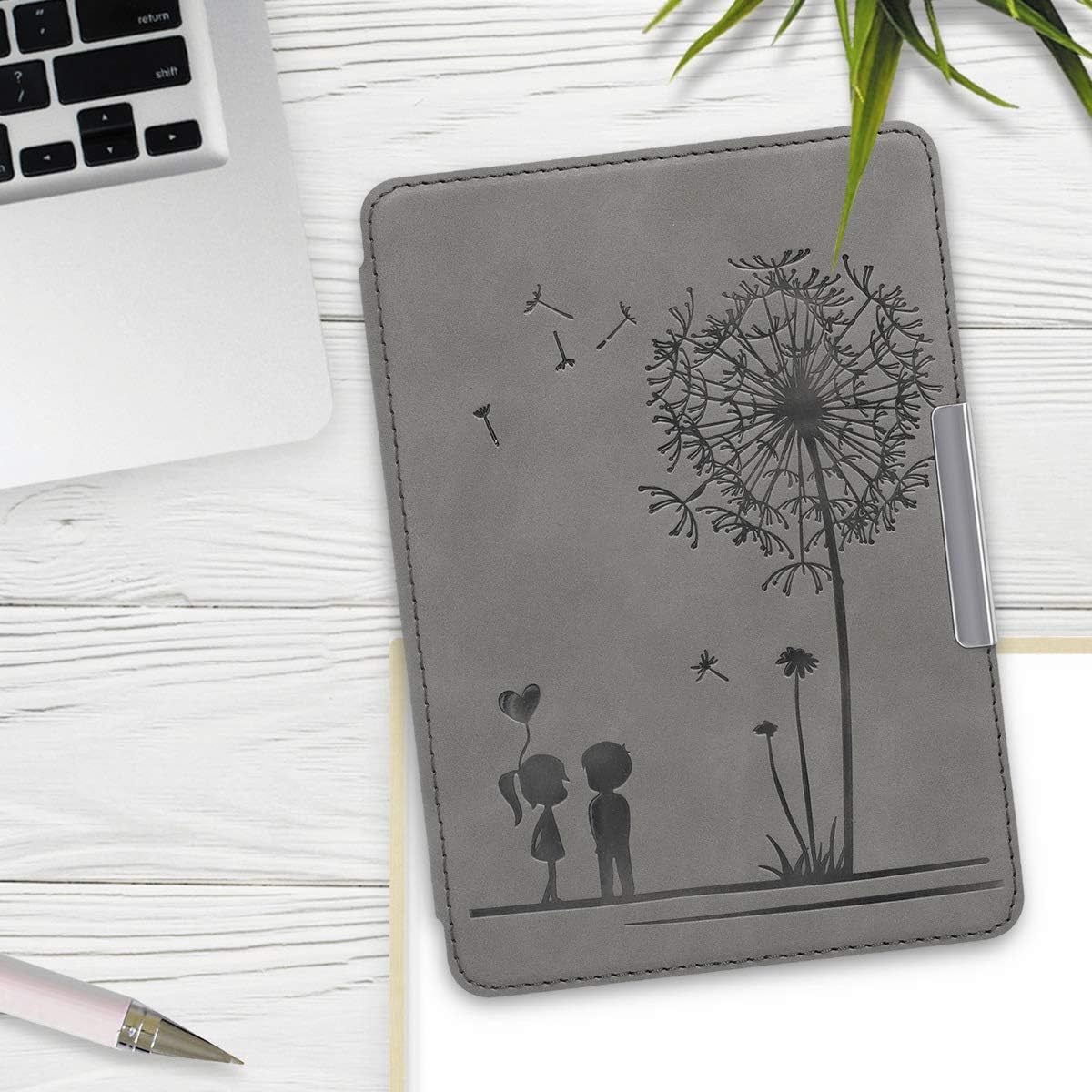 Puzdro KW Mobile - Dandelion Love - KW4897503 - pre Amazon Kindle Paperwhite 4 (2018) - šedé