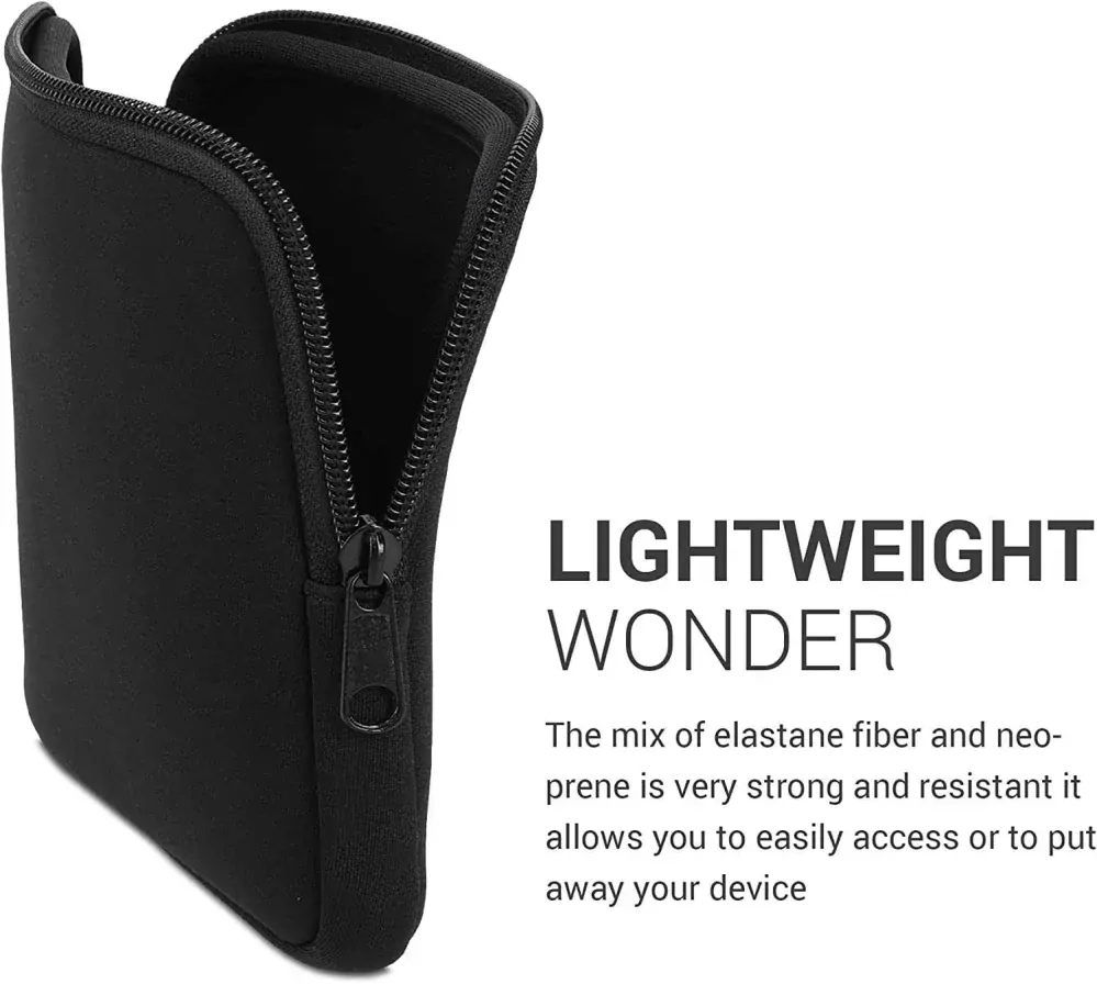 Púzdro KW Mobile Neoprene Zipper - KW5739701 - Univerzálne púzdro pre čítačky 6-7" - čierne