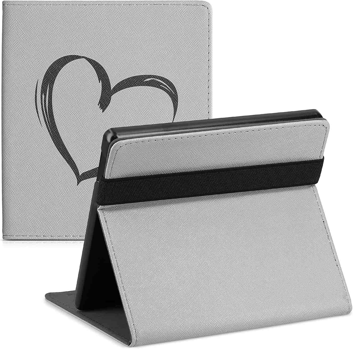 Puzdro KW Mobile - Brushed Heart - KW4941806 - pre Amazon Kindle Oasis 2/3 - šedé