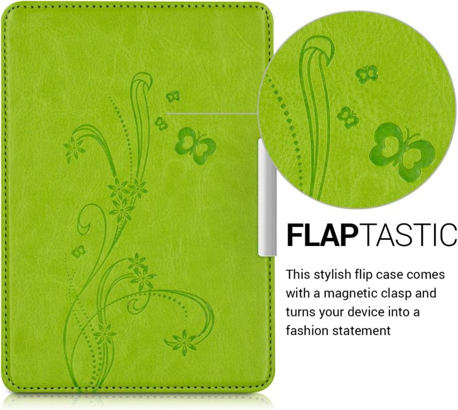 Puzdro KW Mobile - Butterfly Tendril - KW2313628 - pre Amazon Kindle Paperwhite 1/2/3 - zelené
