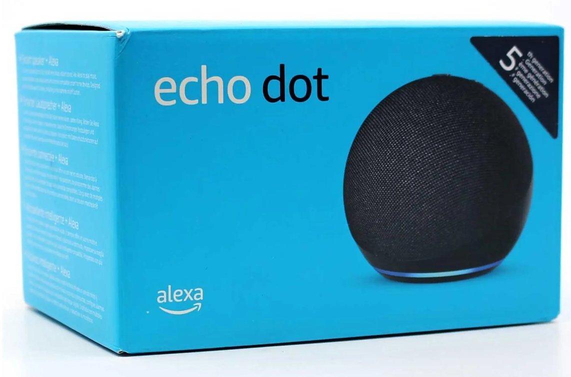 Amazon Echo DOT 2022 (5. generácia) - hlasový asistent - Charcoal Black (čierny)