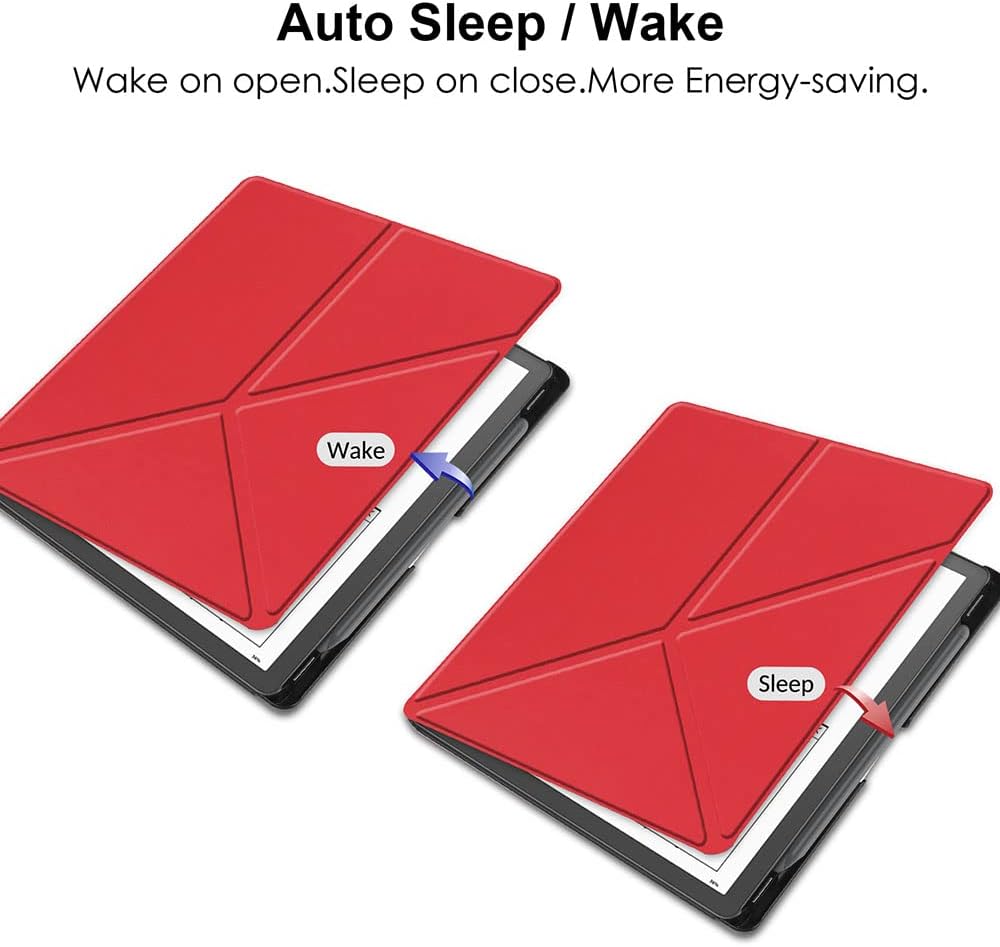 Puzdro Durable Lock Origami DL-202 na Amazon Kindle Scribe - červené