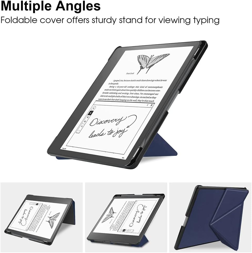 Puzdro Durable Lock Origami DL-203 na Amazon Kindle Scribe - tmavo modré