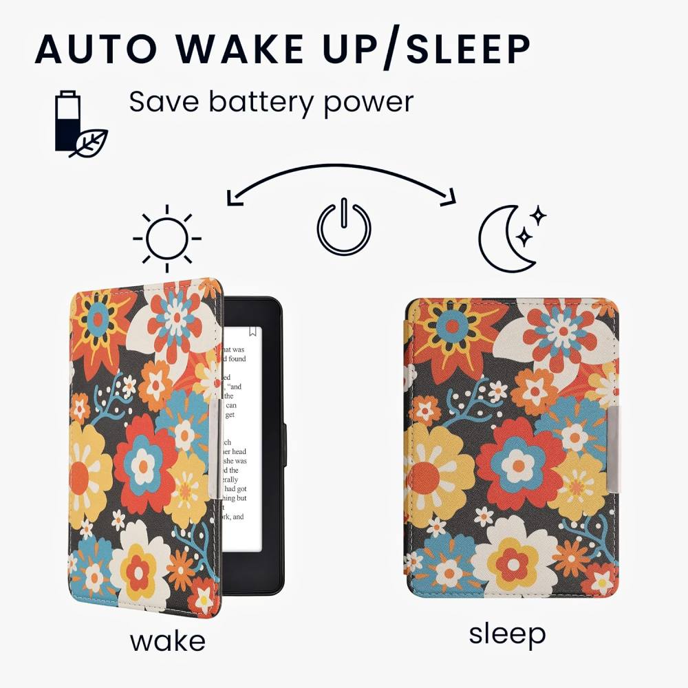 Puzdro KW Mobile - Vintage Flowers - KW2313644 - pre Amazon Kindle Paperwhite 1/2/3 - viacfarebné
