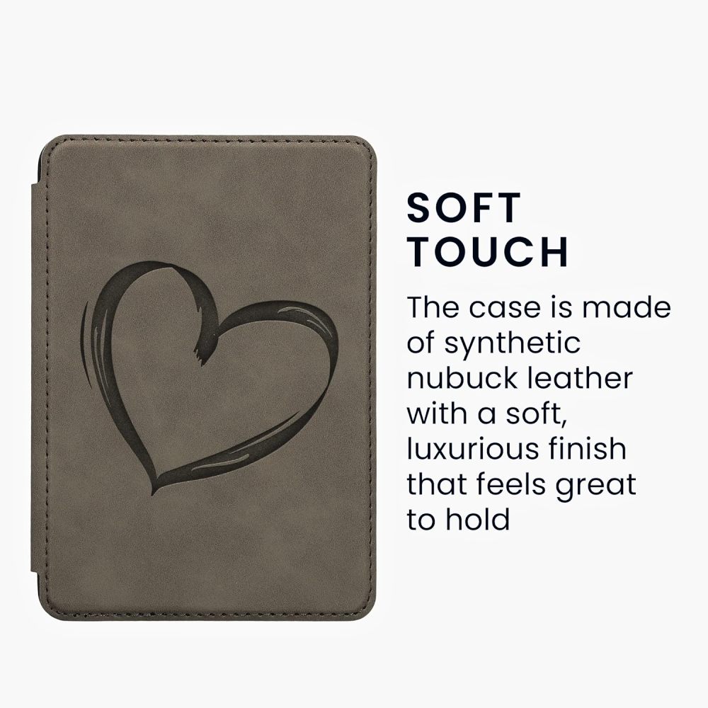 Puzdro KW Mobile - Brushed Heart - KW5999001 - pre Amazon Kindle 2022 - šedé