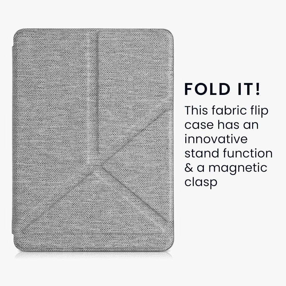 Puzdro KW Mobile - Origami Textil Light Grey - KW5776525 - pre Amazon Kindle Paperwhite 5 (2021) - svetlo šedé