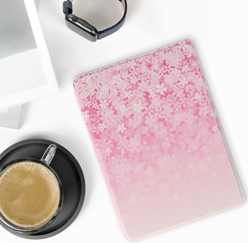 Púzdro KW Mobile - Pink Flowers - KW5625658 - pre Amazon Kindle Paperwhite 5 (2021) - viacfarebné