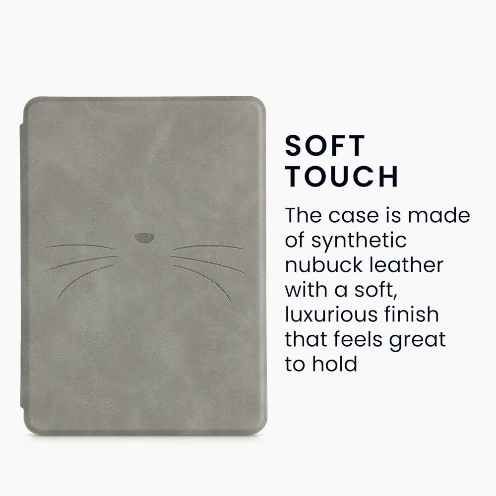 Puzdro KW Mobile - Meow Meow - KW5625705 - pre Amazon Kindle Paperwhite 5 (2021) - šedé
