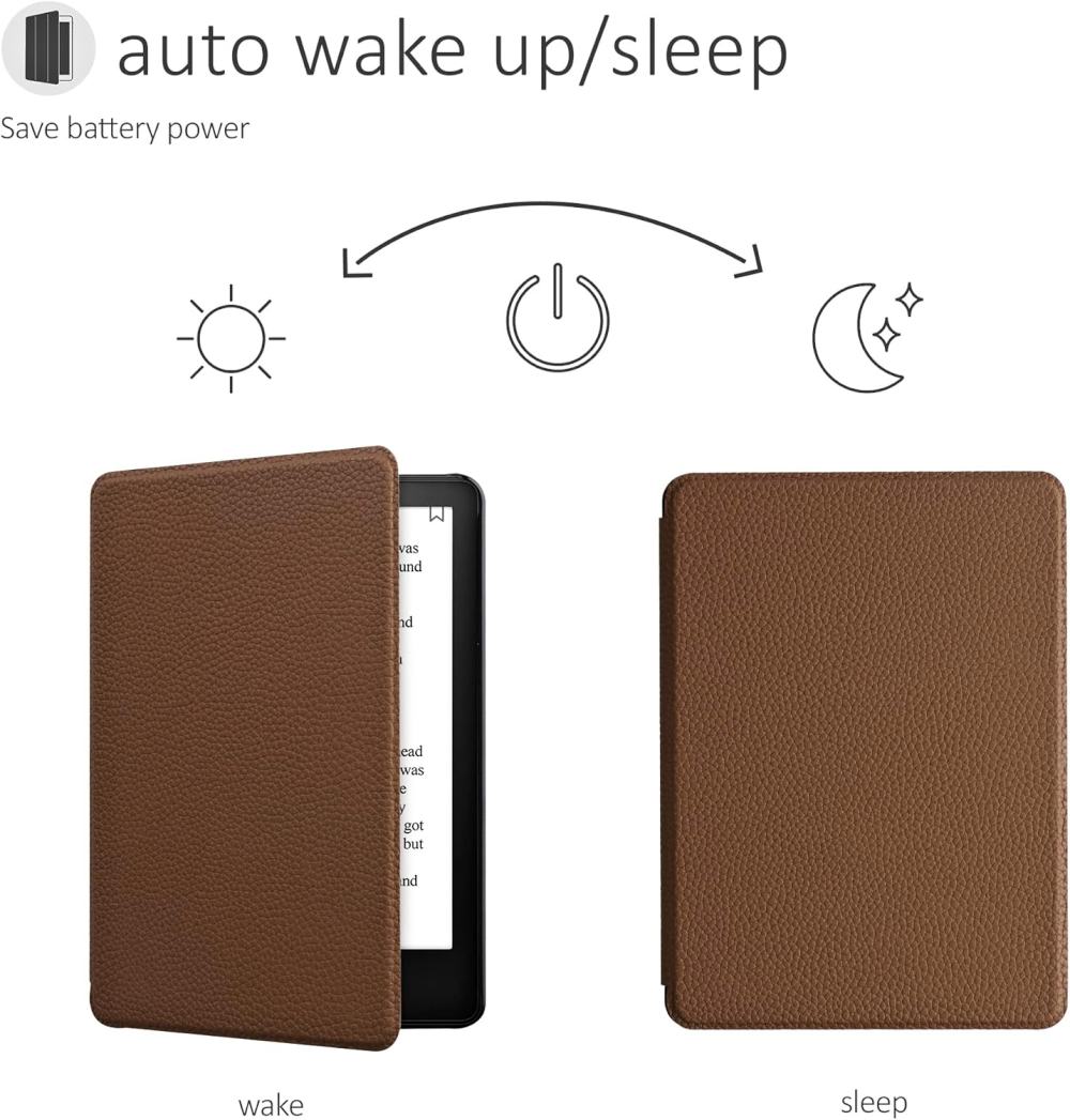 Puzdro KW Mobile (Kalibri) - Real Leather - KA5781205 - pre Amazon Kindle Paperwhite 5 (2021) - hnedá koža