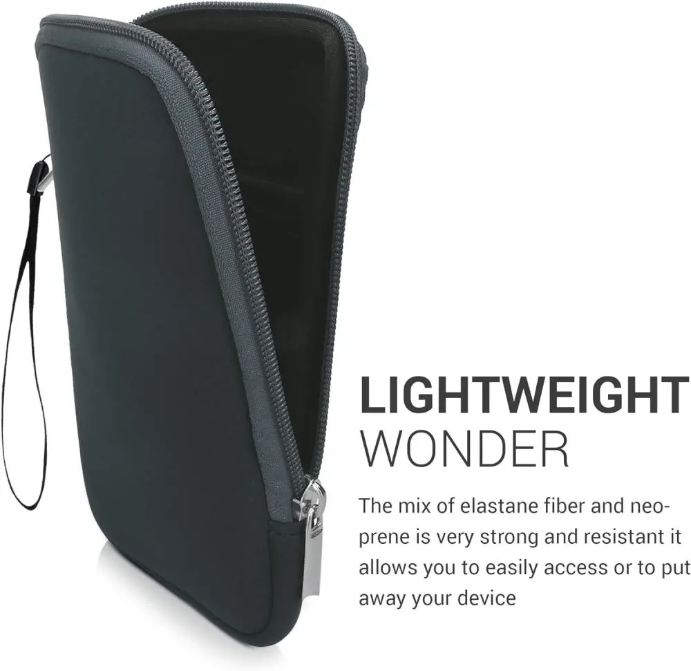 Púzdro KW Mobile Neoprene Zipper - KW5033422 - Univerzálne púzdro pre čítačky 6" - šedé