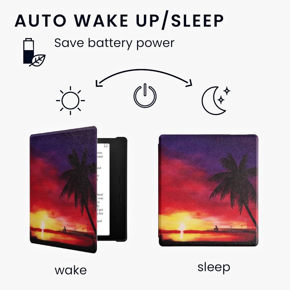 Puzdro KW Mobile - Sunset Palm - KW4941717 - pre Amazon Kindle Oasis 2/3 - viacfarebné