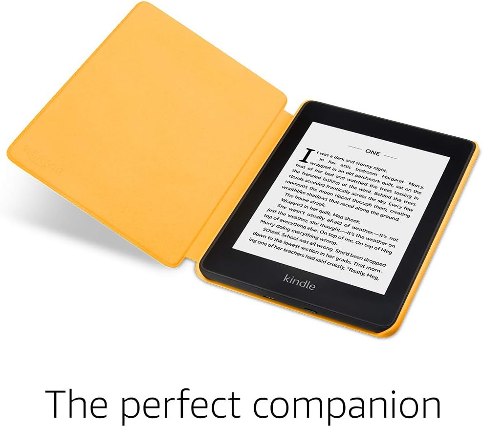 Originálne Amazon púzdro AMW-KP4-YE, PU koža, vodotesné - pre Amazon Kindle Paperwhite 4 (2018) - žlté