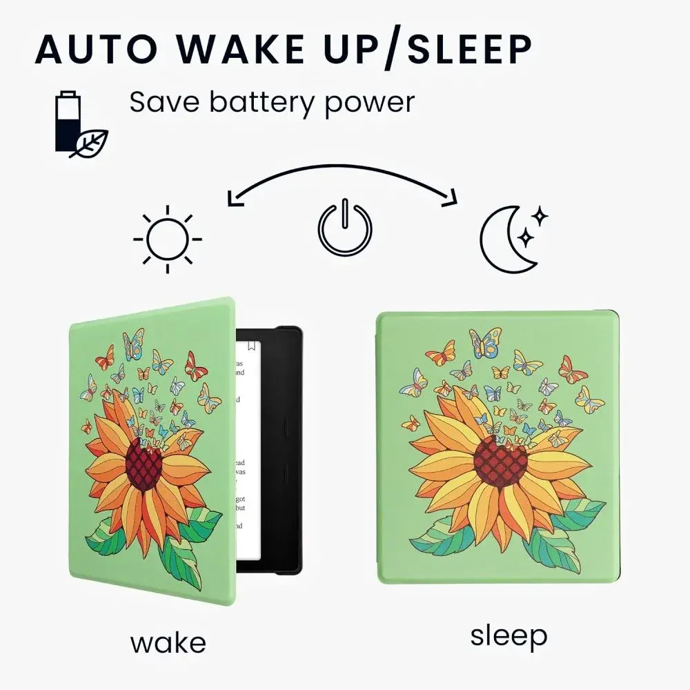 Puzdro KW Mobile - Sunflower Butterflies - KW4941723 - pre Amazon Kindle Oasis 2/3 - viacfarebné