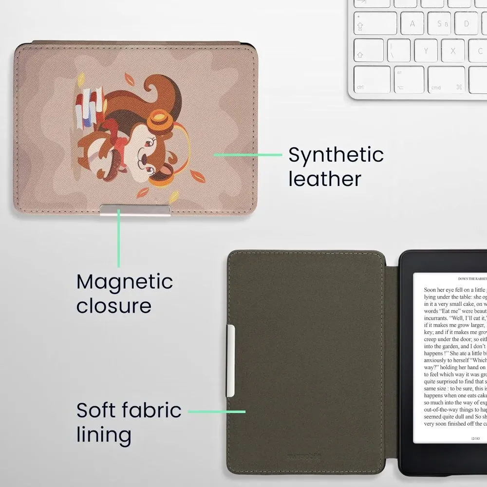 Puzdro KW Mobile - Cute Squirrel - KW2582453 - pre Amazon Kindle Paperwhite 1/2/3 - viacfarebné