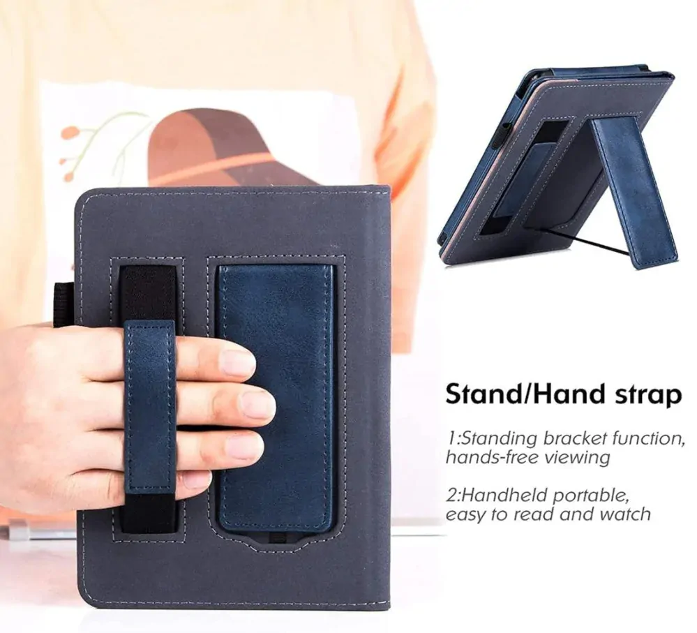 Fortress FT4027 Premium - puzdro so stojanom pre Amazon Kindle Paperwhite 5 (2021) - tmavo modré / šedé, magnet, AutoSleep