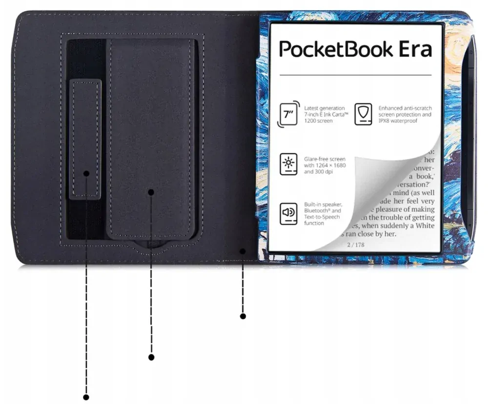 Fortress FT4034 - puzdro so stojanom pre Pocketbook 700 Era - motív Nightlake, magnet, AutoSleep