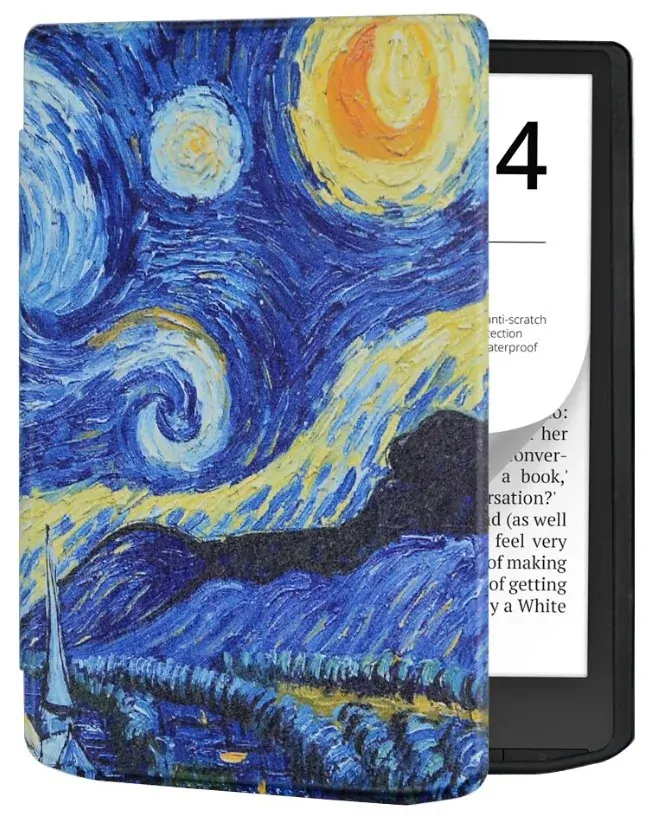 Puzdro Durable Lock DL4051, obal na Pocketbook 743G InkPad 4 a Pocketbook 743C InkPad Color (2/3) - motív Gogh, magnetické zatváranie, AutoSleep