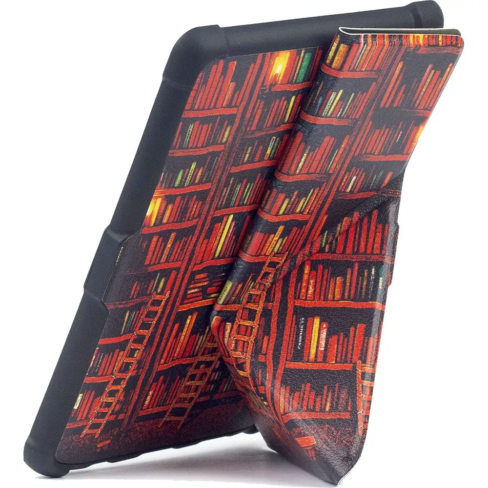 Origami Durable Lock ODL-104 púzdro pre Pocketbook 616 / 617 / 618 / 627 / 628 / 632 / 633 - motív Bookcase, stojan, magnet