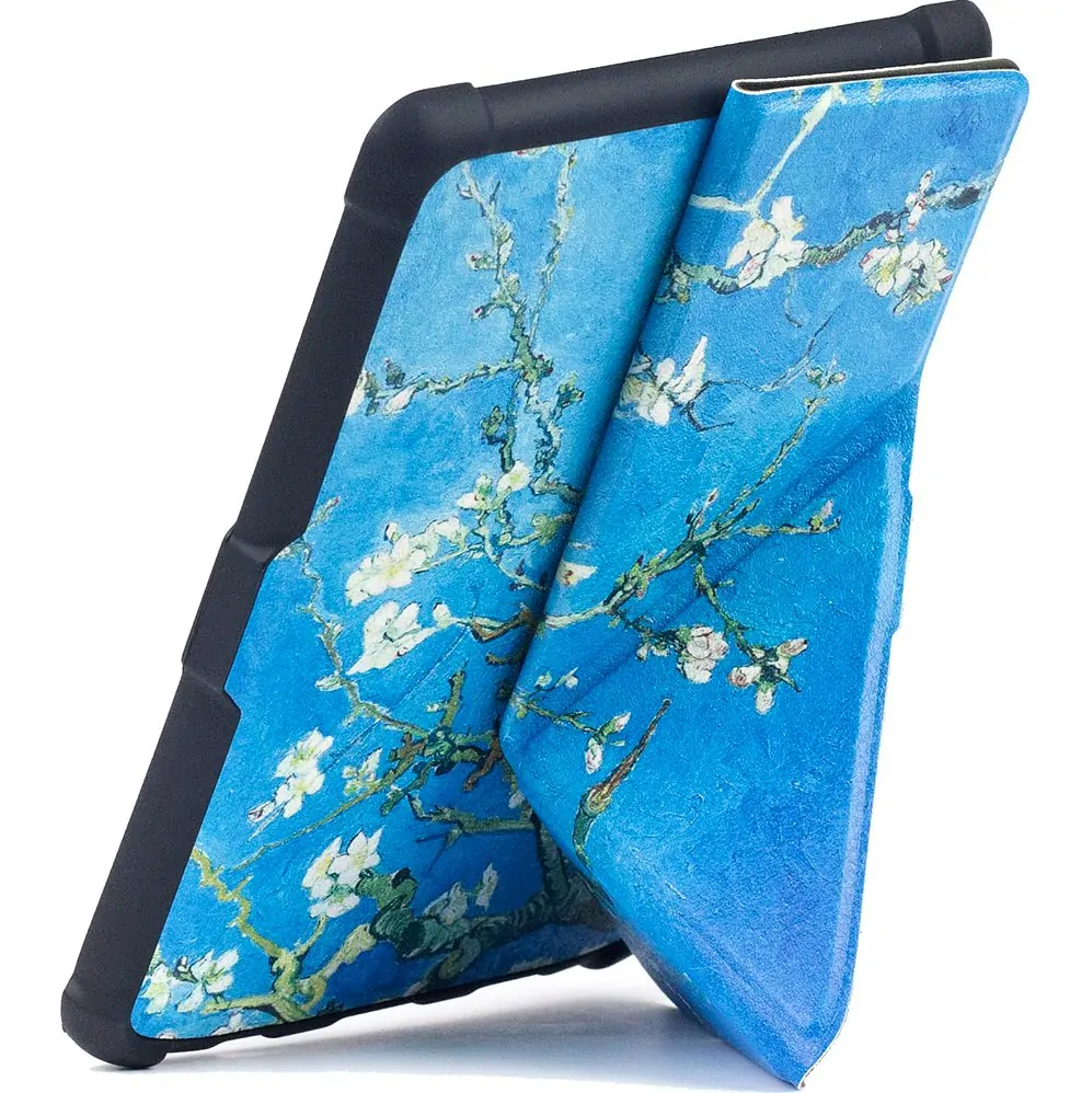 Origami Durable Lock ODL-107 púzdro pre Pocketbook 616 / 617 / 618 / 627 / 628 / 632 / 633 - motív Blue Garden, stojan, magnet