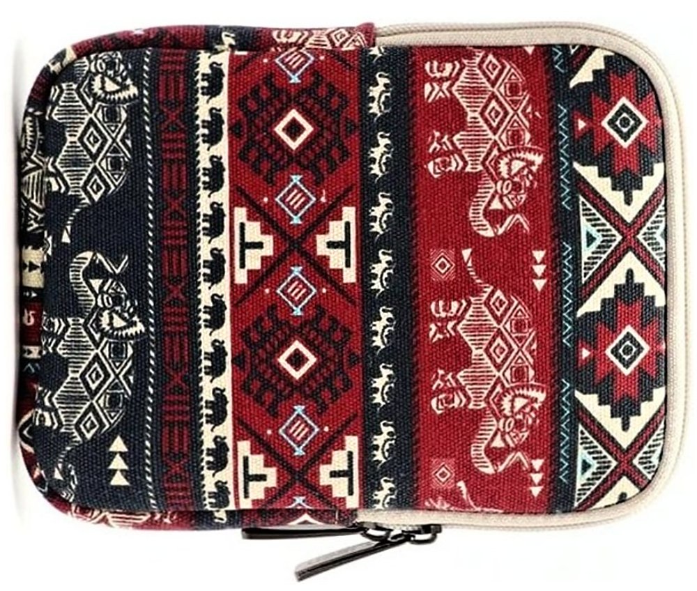 ARMORI Zipper Z067 - motív Red Elephant - Univerzálne puzdro pre čítačky 6" - textilné, zips