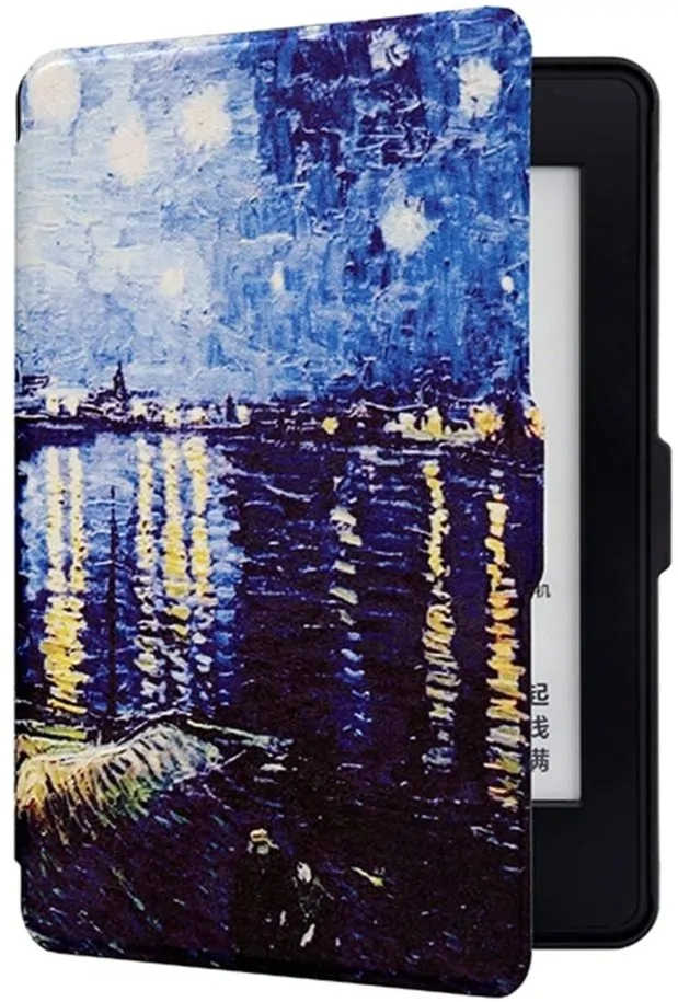 Armori Trimer T141, puzdro pre Amazon Kindle 6 (7. generácia) - magnetické zatváranie, AutoSleep, motív Gogh Sea