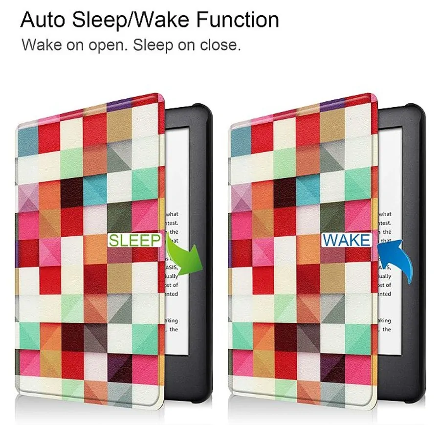 Armori Trimer T144, puzdro pre Amazon Kindle 8 (2016) - magnetické zatváranie, AutoSleep, motív Square