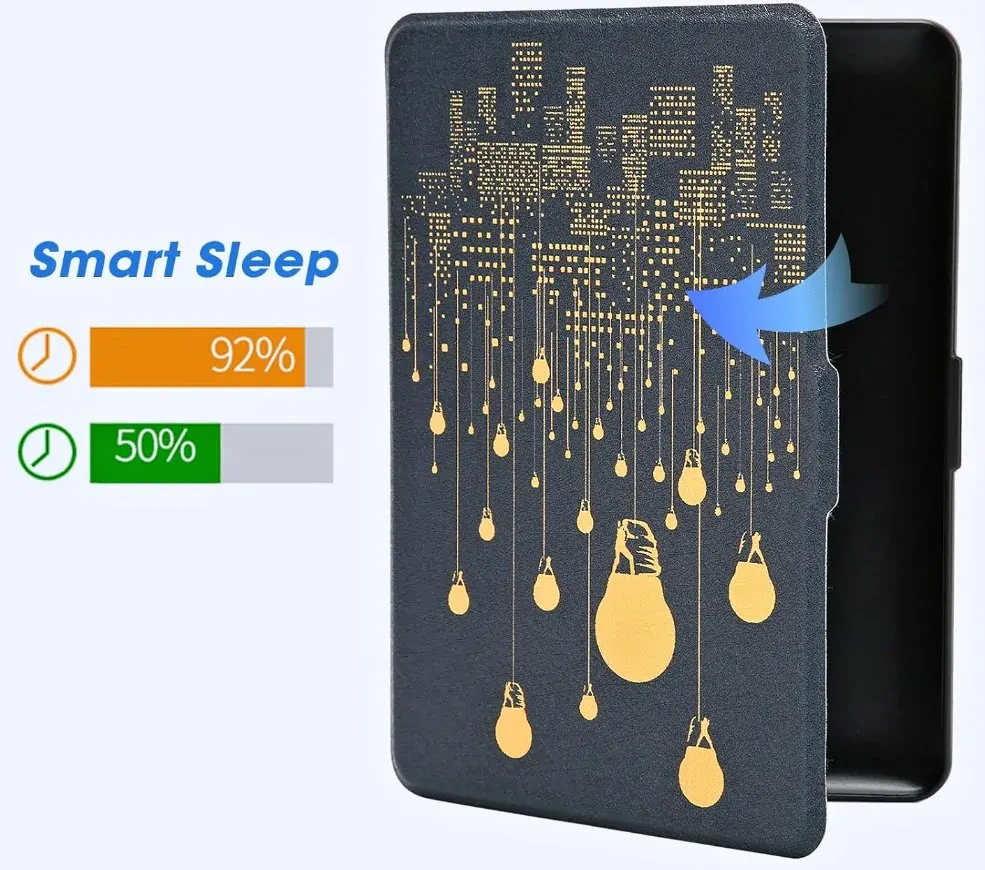 Armori Trimer T151, púzdro pre Amazon Kindle 8 (2016) - magnetické zatváranie, AutoSleep, motív Lights