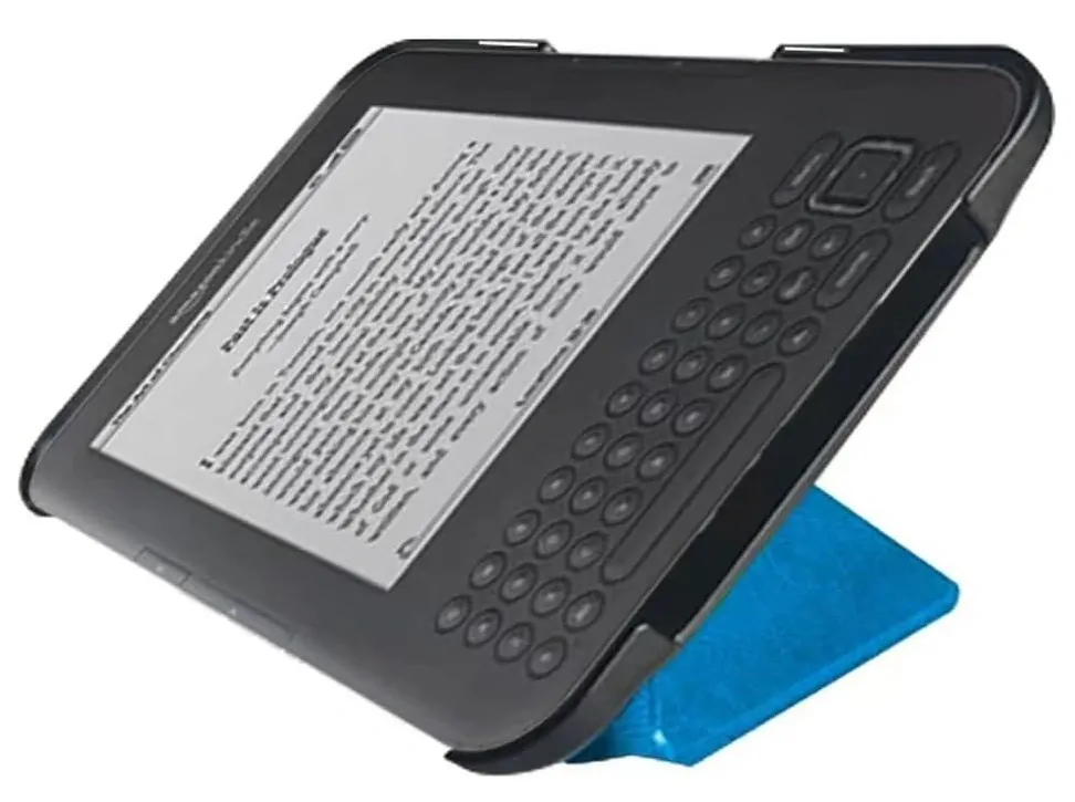 ARMORI STANDER S165, púzdro so stojanom Origami pre Amazon Kindle 3 Keyboard - svetlo modré