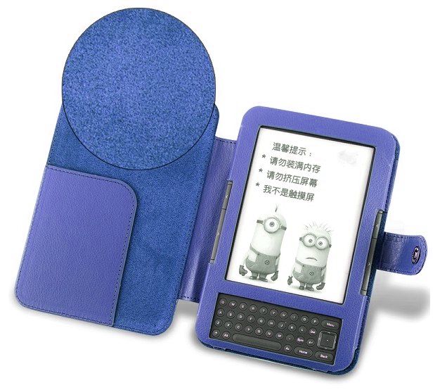 Amazon Kindle 3 Keyboard FORTRESS FT123 tmavo modré púzdro