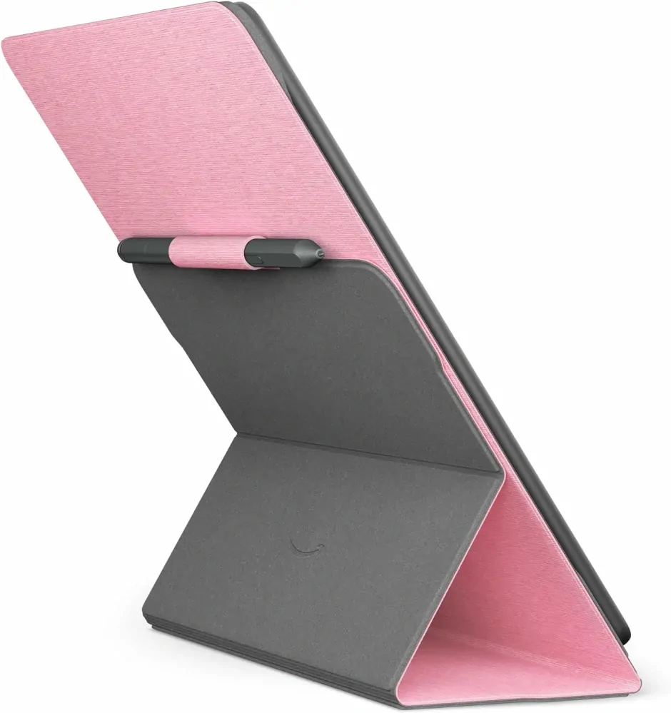 Originálne púzdro Amazon Kindle Scribe - KSFALP, PU koža, stojan, svetlo ružové