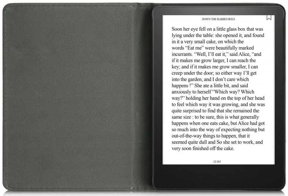 Púzdro KW Mobile - Leather And Canvas - KW5715771 - pre Amazon Kindle Paperwhite 5 (2021) - tyrkysové, čierne