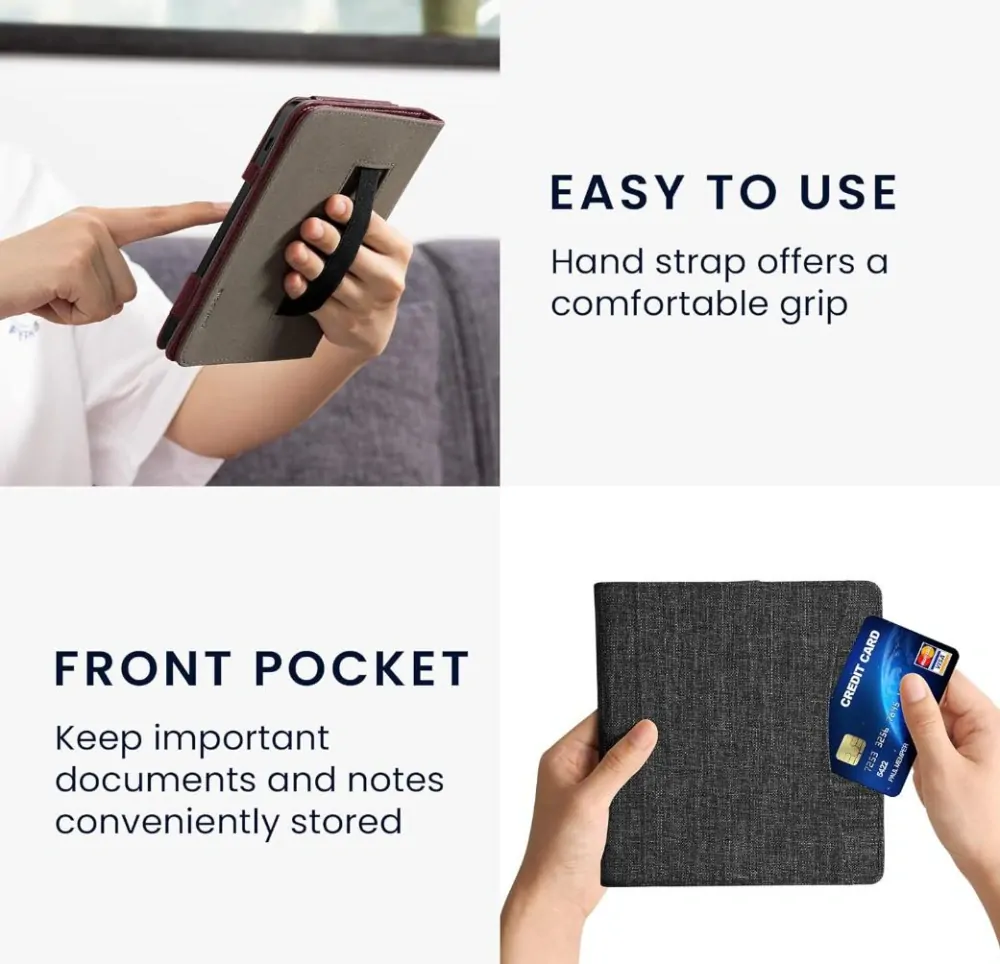 Puzdro KW Mobile - Fabric Grey - KW5971719 - pre Amazon Kindle Oasis 2/3 - šedé