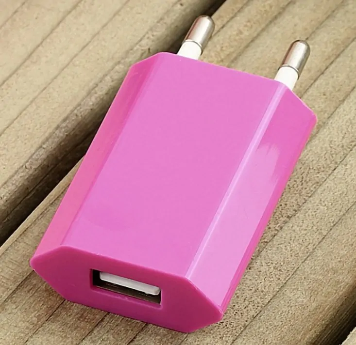 USB sieťový adaptér - AR-1004 - Univerzálna nabíjačka, 5V/1A - tmavo ružový