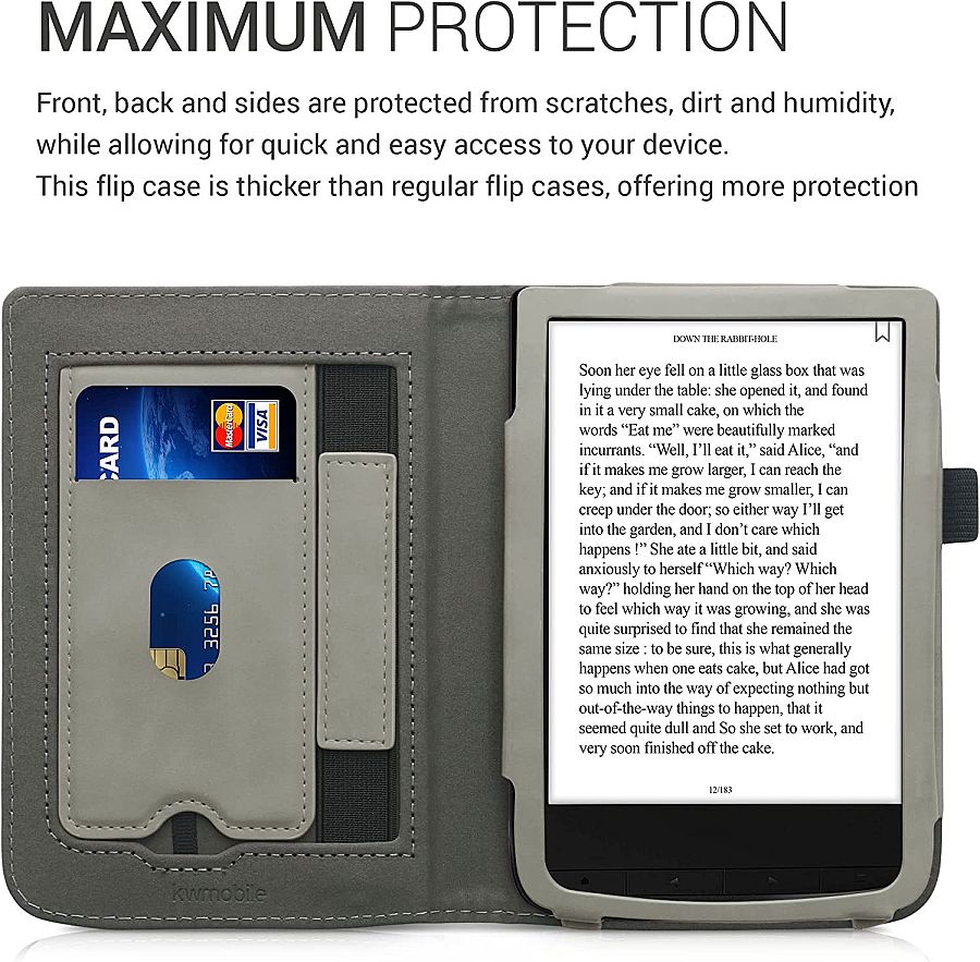 Puzdro KW Mobile - Rising Sun - KW5481706 - pre Pocketbook 616/617/627/628/632/633 - šedé