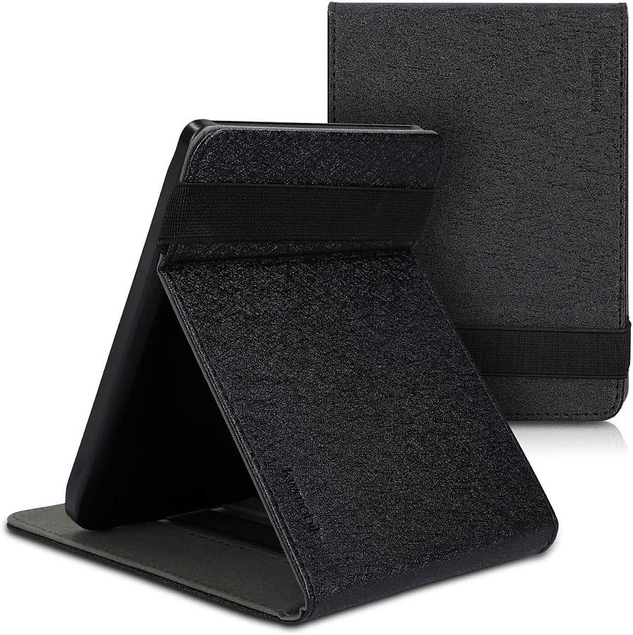 Púzdro KW Mobile - Case with Strap Stand - KW4728801 - pre Pocketbook 616/617/627/628/632/633 - farba čierna