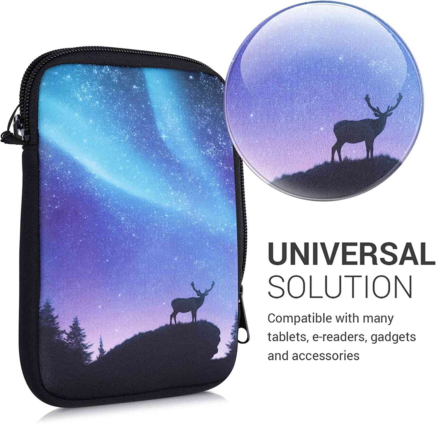 Púzdro KW Mobile Aurora - KW5033504 - Univerzálne púzdro pre čítačky 6" - čierne, modré