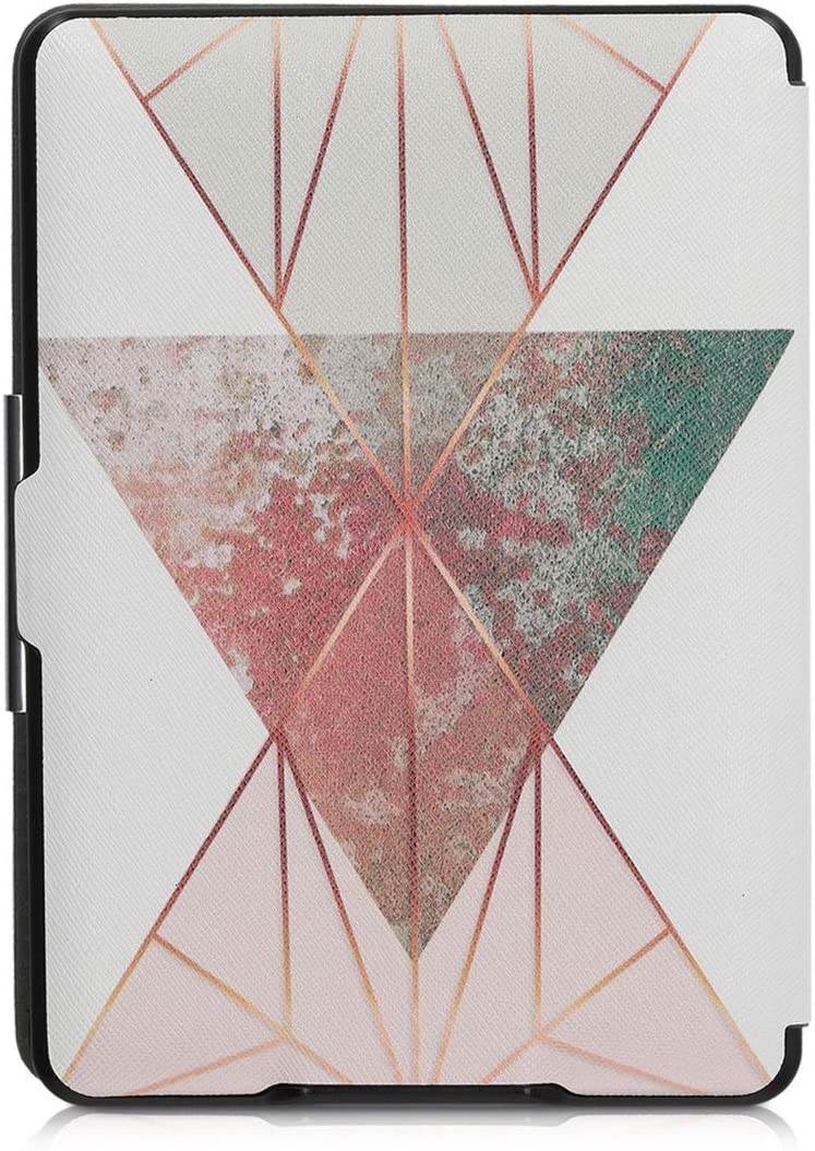 Puzdro KW Mobile - Triangular Shapes - KW2313540 - pre Amazon Kindle Paperwhite 1/2/3 - biele, ružové