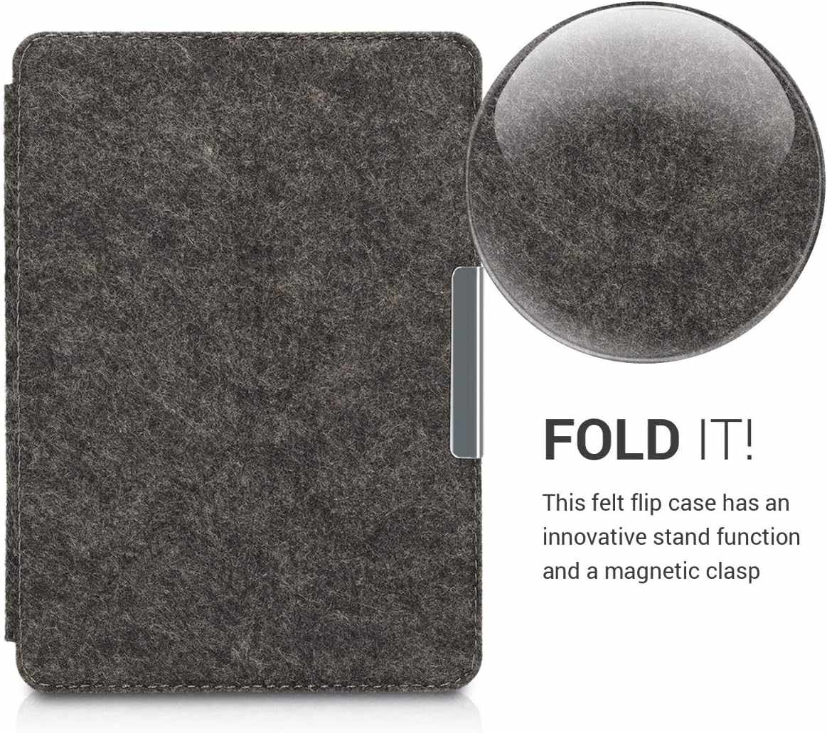 Puzdro KW Mobile - Origami Felt - KW4690801 - pre Amazon Kindle Paperwhite 1/2/3 - tmavo šedé