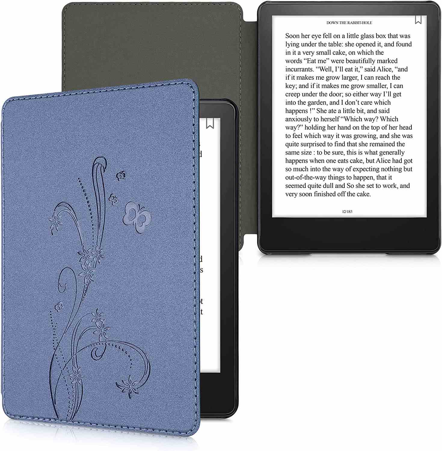 Puzdro KW Mobile - Butterfly Tendril - KW5625603 - pre Amazon Kindle Paperwhite 5 (2021) - modré